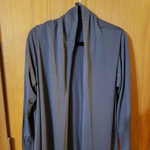 Dark Gray T-Shirt Knit Cardigan